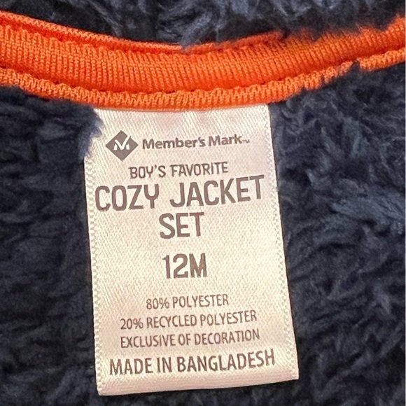MEMBER'S Mark - Boy's 3-Piece Long Sleeve Shirt,  Hooded Jacket & Pant Set 12 mo - Picture 6 of 11